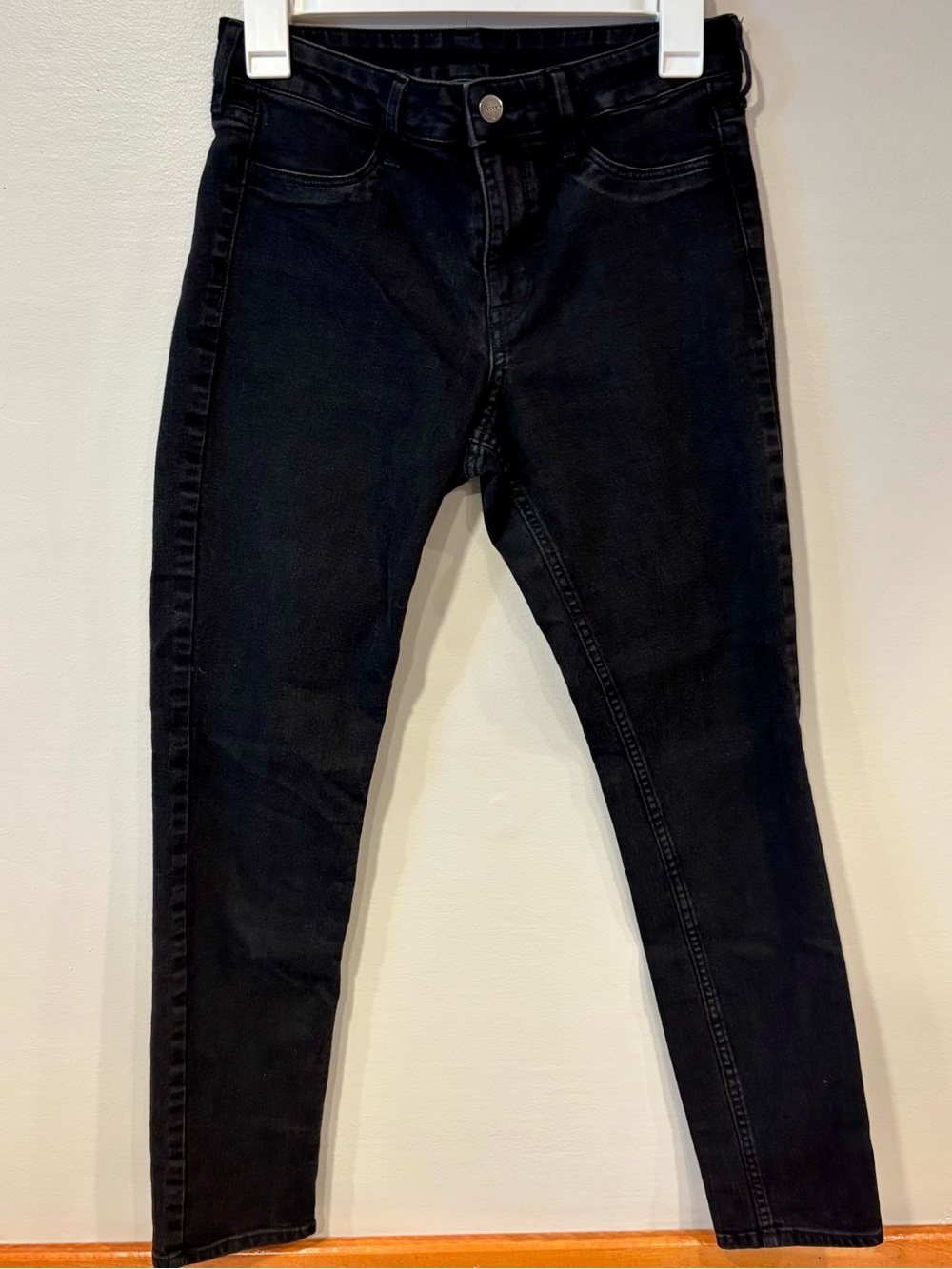 H&M &Denim Black Regular Waist Skinny Ankle Jeans Women's 27
